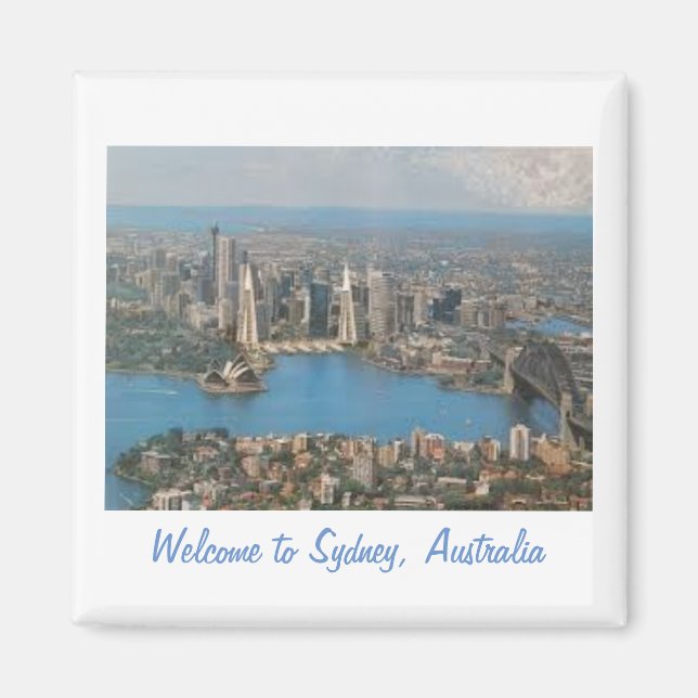 Bienvenue à Sydney, Australie aimant frigo (Devant)