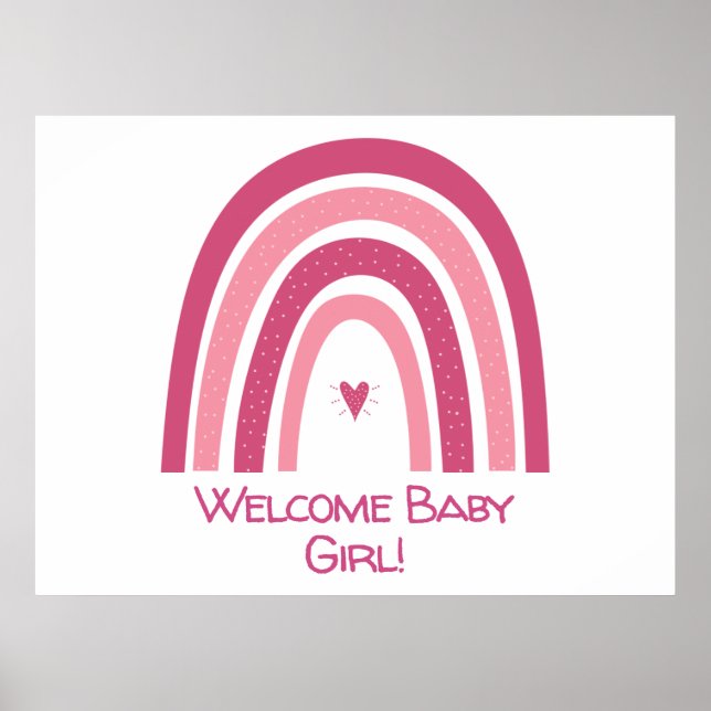 Bienvenue Accueil Baby Girl Poster (Devant)