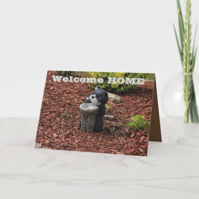 Bienvenue Accueil Carte de Voeux Ours! ! (Devant)