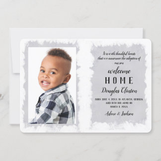 Bienvenue Accueil Faire-part d'adoption photo