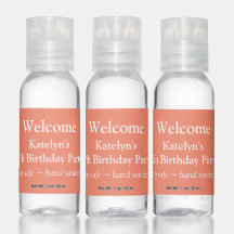 Bienvenue Anniversaire Poche Peach Sanitizer