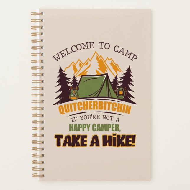 Bienvenue Au Camp Quitcherbitchin Happy Camper (Devant)