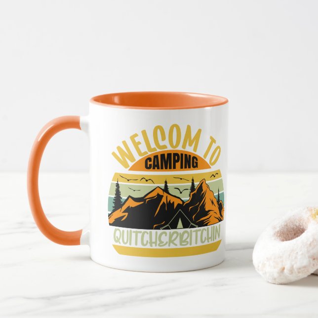  Bienvenue au Camp Quitcherbitchin Mug (Avec donut)
