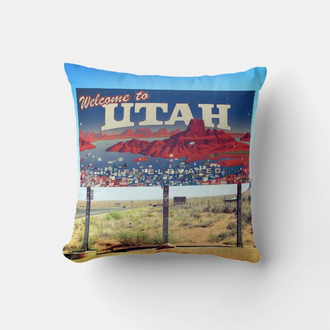 Bienvenue Au Coussin Des Signes Utah ! (Recto)