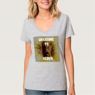 Bienvenue Au Kenya Hakuna Matata Tshirt v-neck