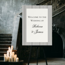Bienvenue au mariage élégant formel classique
