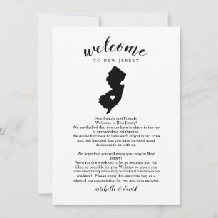 Bienvenue au New Jersey Lettre Mariage et itinér