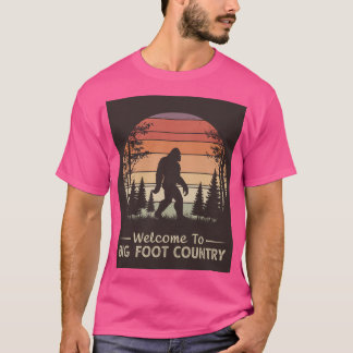 Bienvenue Au T-shirt Big Foot Country