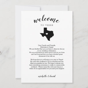 Bienvenue au Texas Lettre Mariage & Itinéraire