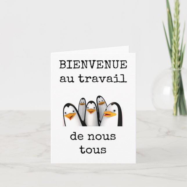 Bienvenue au travail, Carte de retour (Devant)