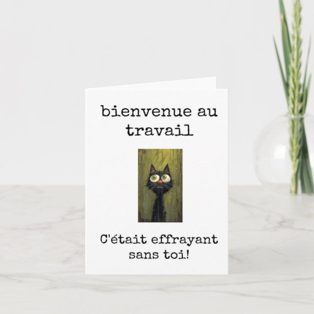 Bienvenue au travail, Carte de retour (Devant)