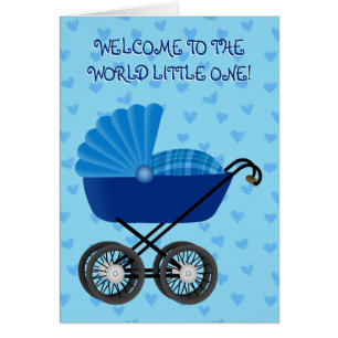 Bienvenue Baby Boy - Carte de voeux 5" x 7"