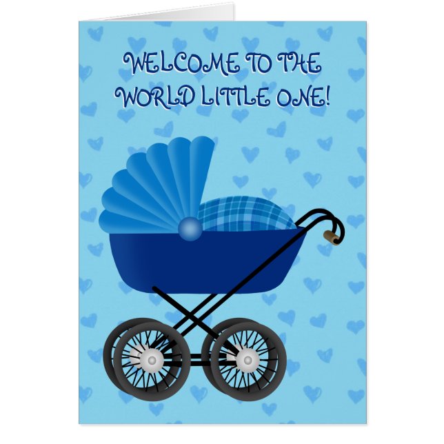 Bienvenue Baby Boy - Carte de voeux 5" x 7" (Devant)