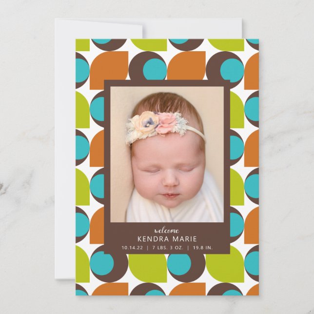 BIENVENUE BABY | Faire-part de naissance Abstrait  (Devant)