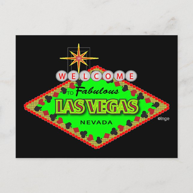 Bienvenue, carte postale de Las Vegas, Nevada (Devant)
