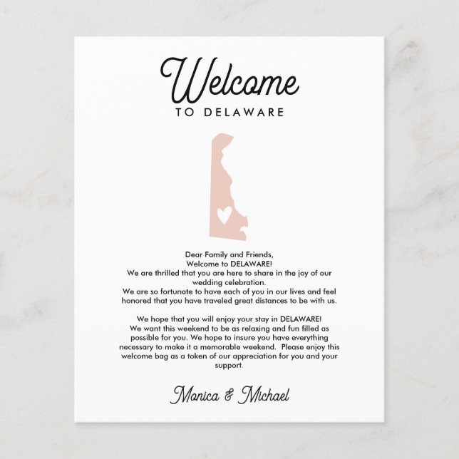 Bienvenue dans DELAWARE Lettre & Itinéraire N'IMPO (Devant)