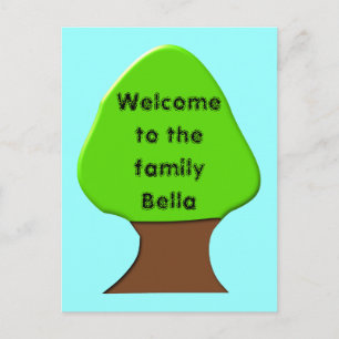 Bienvenue dans la famille Carte postale d'arbre pe