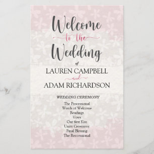 Bienvenue dans l'aquarelle rose-rose-bleu Mariage