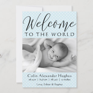 Bienvenue dans le monde - Faire-part de naissance