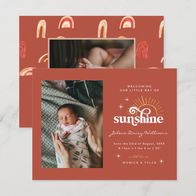 Bienvenue dans le monde | | Ray of Sunshine Birth (Devant / Derrière)