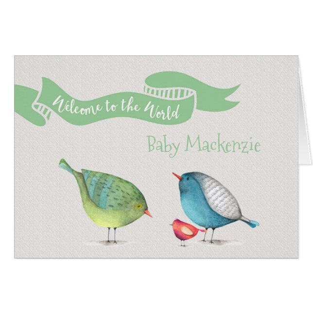 Bienvenue dans le nom personnalisé World New Baby (Devant horizontal)