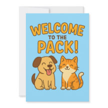 Bienvenue dans le pack - Carte de voeux de chien e