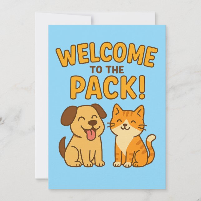 Bienvenue dans le pack - Carte de voeux de chien e (Devant)