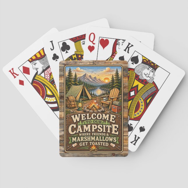 Bienvenue dans notre jeu de cartes de camping (dos)