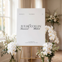 Bienvenue de mariage éditorial moderne