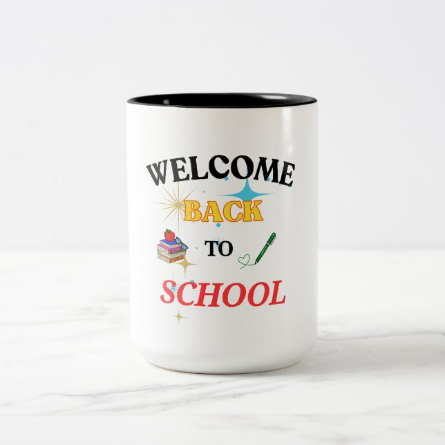Bienvenue de retour à l'école Mug - Plaisir et caf (Centre)