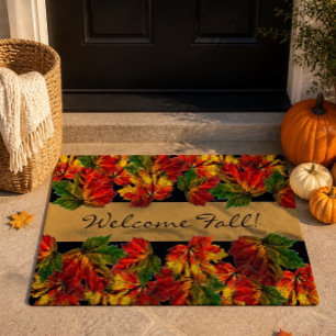 Bienvenue en Automne Tapis de Porte Saisonier