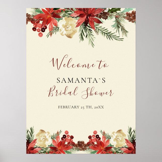 Bienvenue en Hiver | Affiche de Mariage pour la Fê (Devant)
