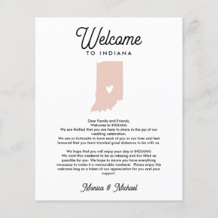 Bienvenue en Indiana Lettre et itinéraire de n'imp