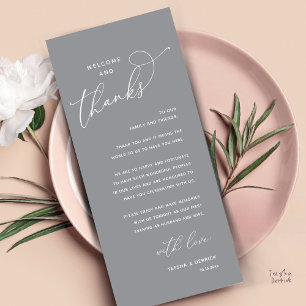 Bienvenue et Merci, Carte de Remerciement pour le 