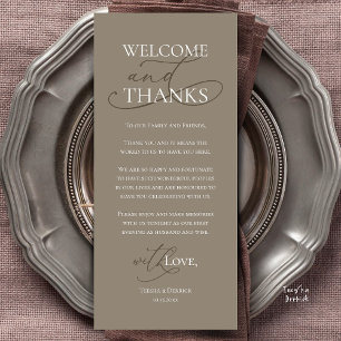 Bienvenue et Merci, Carte de Remerciement pour le