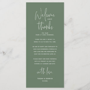 Bienvenue et merci, Place Setting Carte de remerci