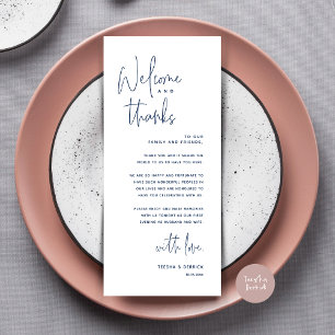 Bienvenue et merci, Place Setting Carte de remerci