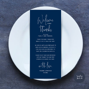 Bienvenue et merci, Place Setting Carte de remerci
