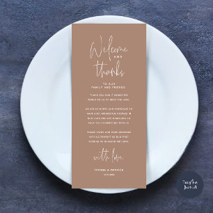 Bienvenue et merci, Place Setting Carte de remerci