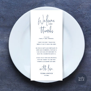 Bienvenue et merci, Place Setting Carte de remerci