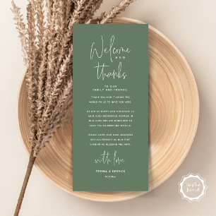 Bienvenue et merci, Place Setting Carte de remerci