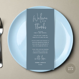 Bienvenue et merci, Place Setting Carte de remerci