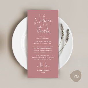 Bienvenue et merci, Place Setting Carte de remerci