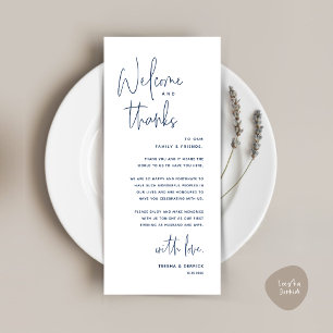 Bienvenue et merci, Place Setting Carte de remerci