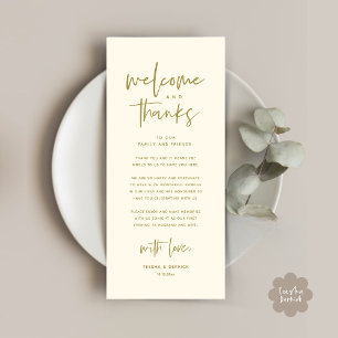 Bienvenue et merci, Place Setting Carte de remerci
