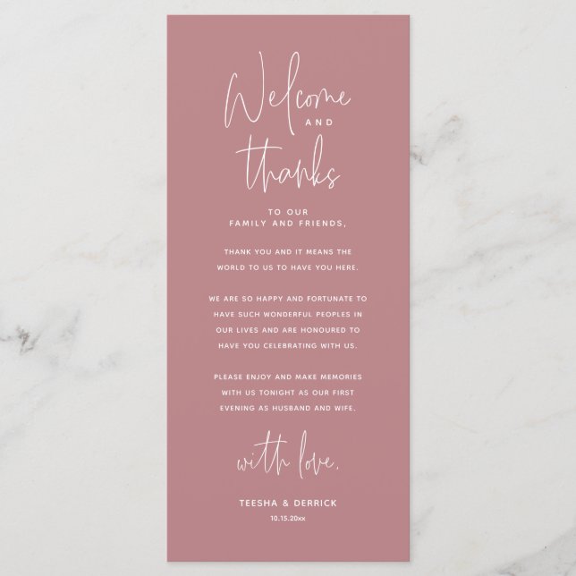 Bienvenue et merci, Place Setting Carte de remerci (Devant)