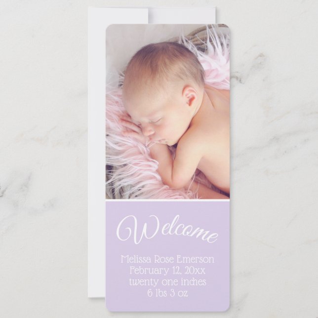 Bienvenue Faire-part bébé (Devant)