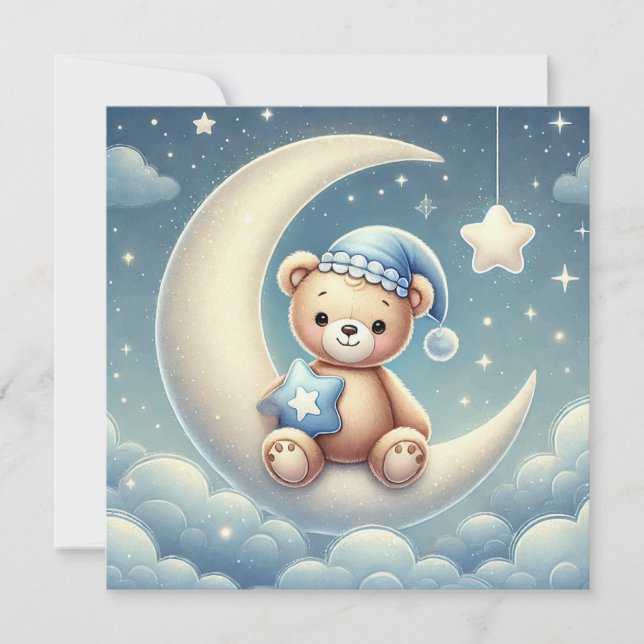 Bienvenue Faire-part bébé garçon (Devant)