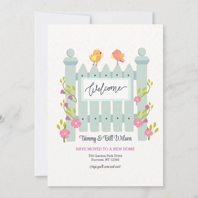 Bienvenue Faire-part de déplacement de porte (Devant)