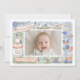 bienvenue fête du bébé   carte faire-part